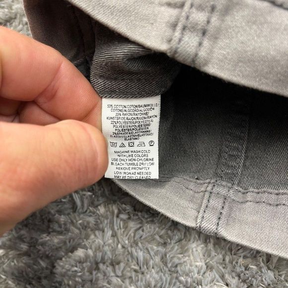 Free People Skirt Woman 8 Gray Modern Novelty Mini Skirt Denim Preppy - Picture 7 of 7